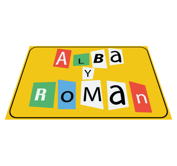 Pusselbitar för par Vinylmatta namn - Tenstickers