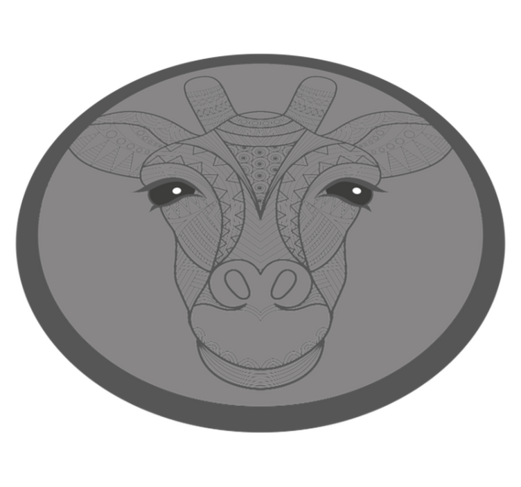 Grå giraff baby lekmatta - Tenstickers