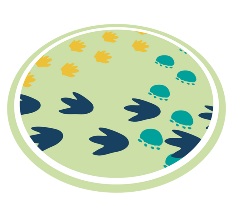 Dinosaurie fotavtryck design Andra Vinylmattor - Tenstickers