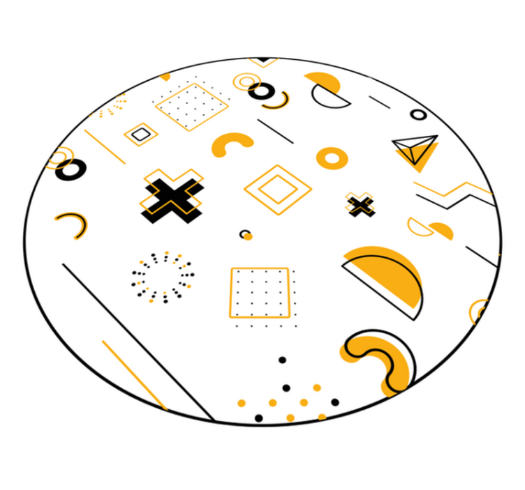 Moderna matematiska former Vinylmatta geometrisk - Tenstickers