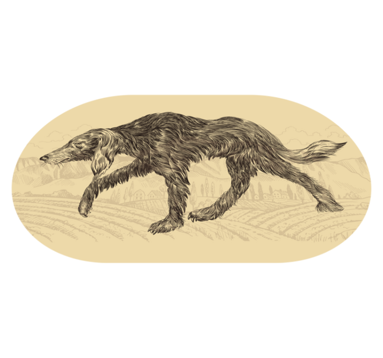 Elegant hundsilhuett Vinylmatta djur - Tenstickers