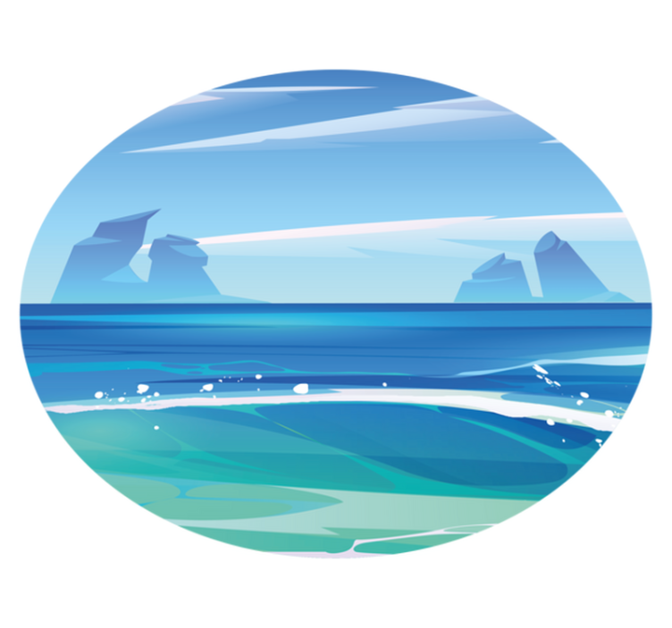 Kustnära lugn Vinylmatta natur - Tenstickers