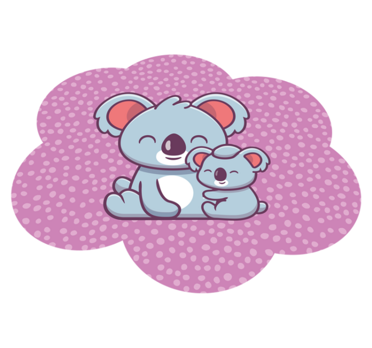 Koala familj design Vinylmatta Barn - Tenstickers