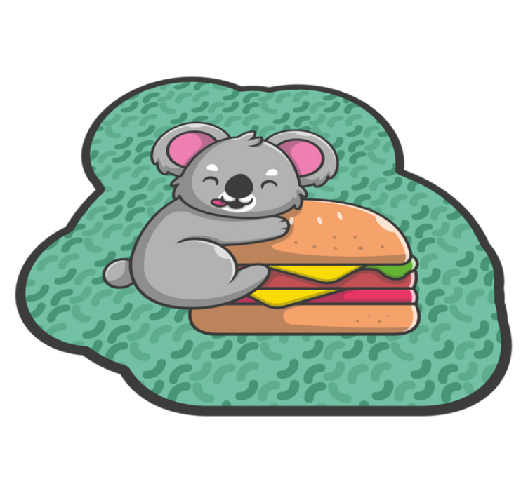 Söt koala-snack Vinylmatta daghem - Tenstickers