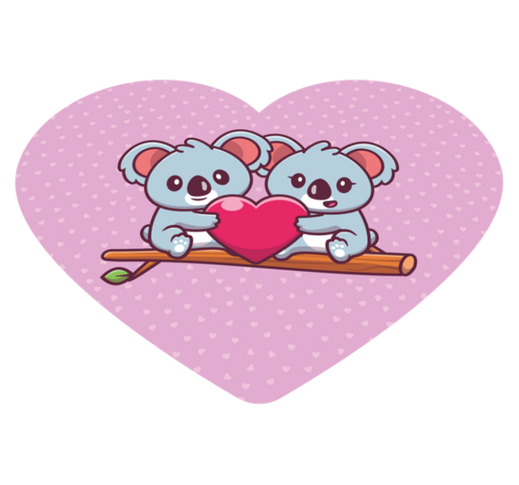 Koala par på kvist djur matta - Tenstickers