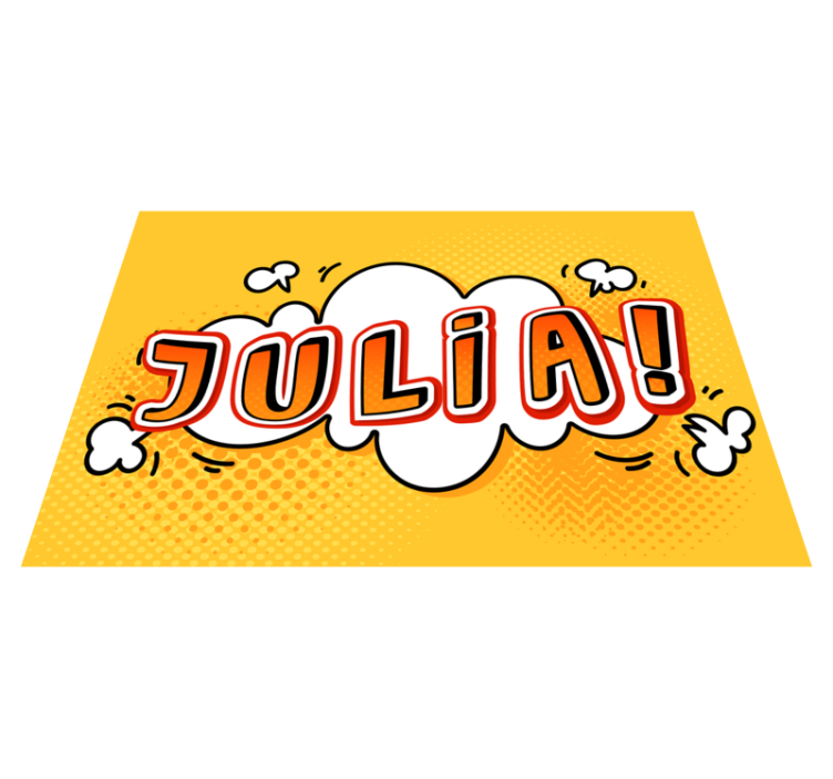 Superhjälte serietidning effekt personlig matta - Tenstickers