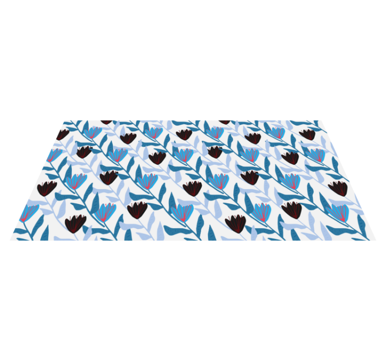 Botaniskt bladarrangemang Vinylmatta blommor och växter - Tenstickers