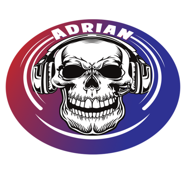 Specialdesignade dödskallehörlurar Vinylmatta Ungdom - Tenstickers