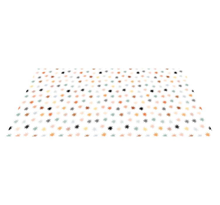 Vinylmatta stjärnor färgglad stjärnprint - Tenstickers