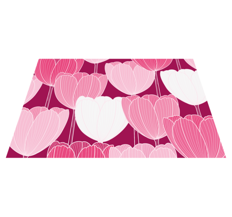 Rosa tulpanelement Vinylmatta blommor och växter - Tenstickers
