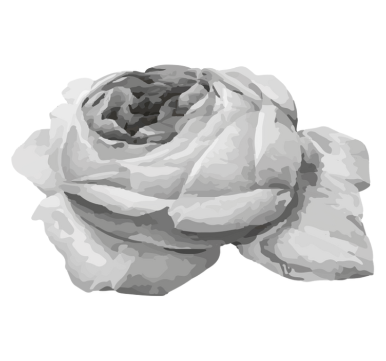 Rosblomma Vinylmatta blommor och växter - Tenstickers