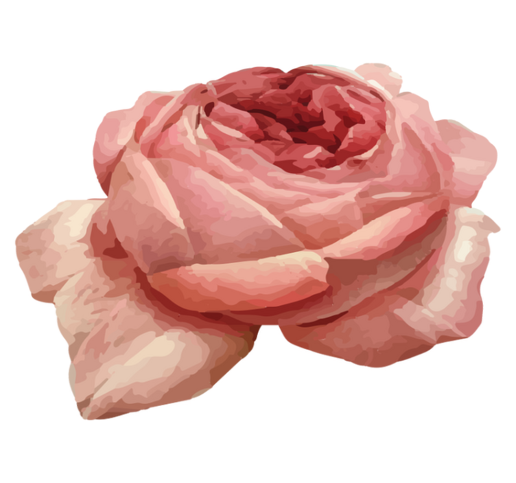 Frodig rosa blomning Vinylmatta blommor och växter - Tenstickers
