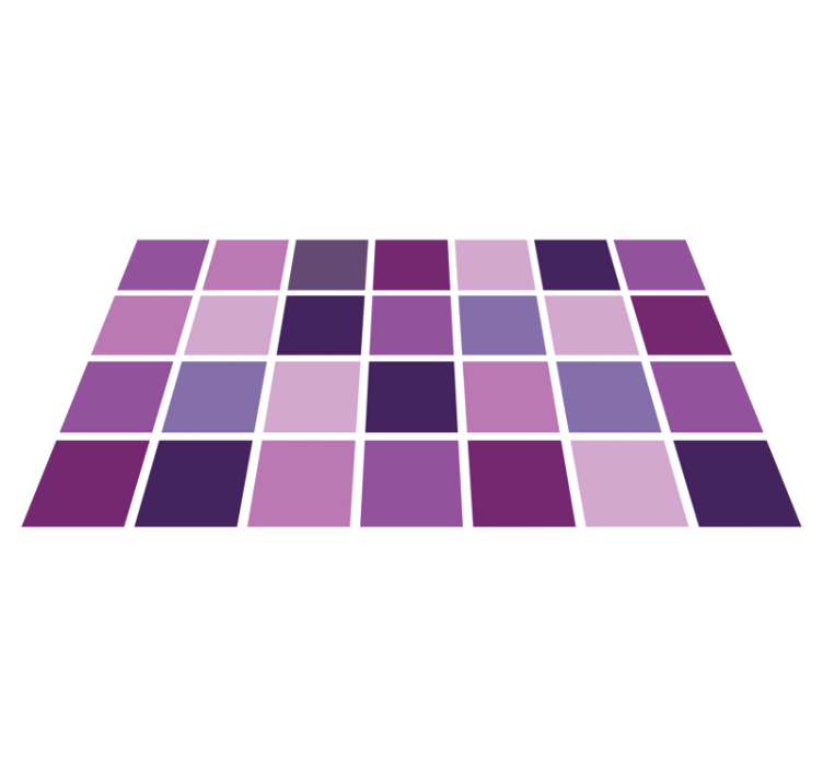 Lila färgrutnät Vinylmatta badrum - Tenstickers