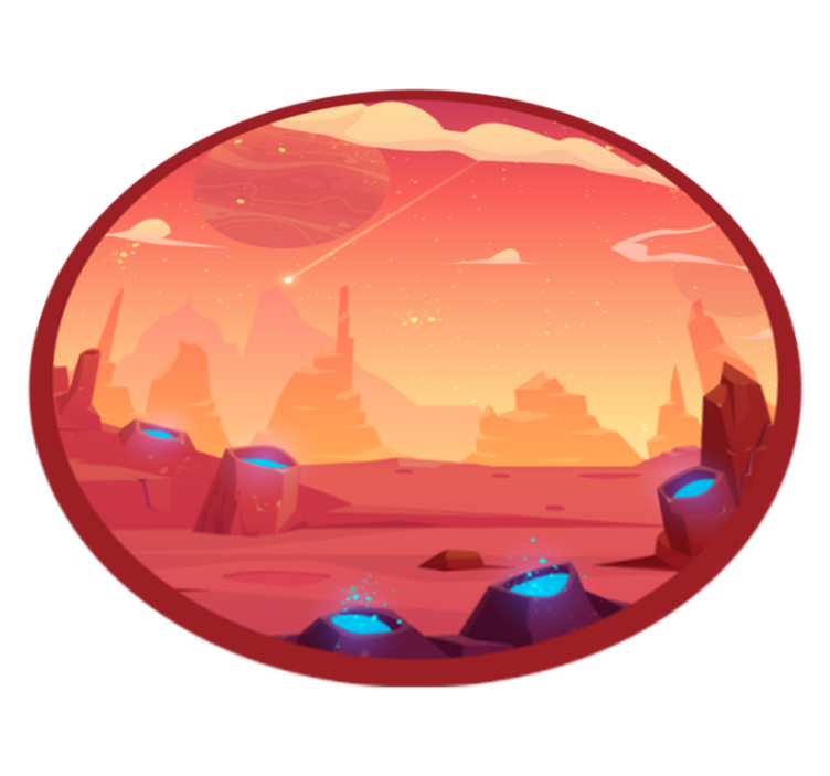 Kosmisk öken scen Vinylmatta Stjärnor - Tenstickers