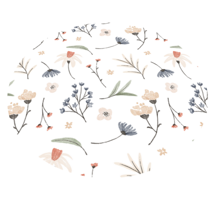 Minimalistisk elegant design Vinylmatta blommor och växter - Tenstickers