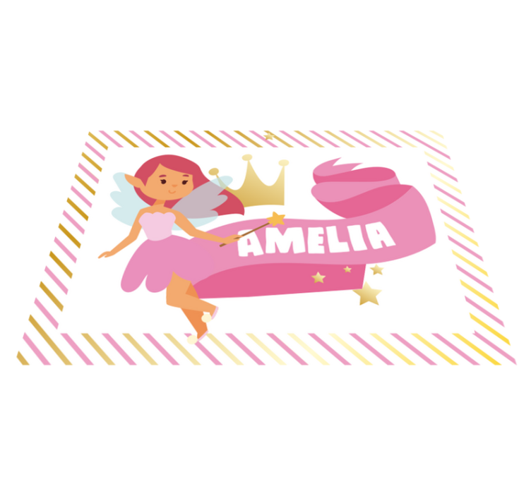 älv prinsessa namn barn vinyl matta - Tenstickers