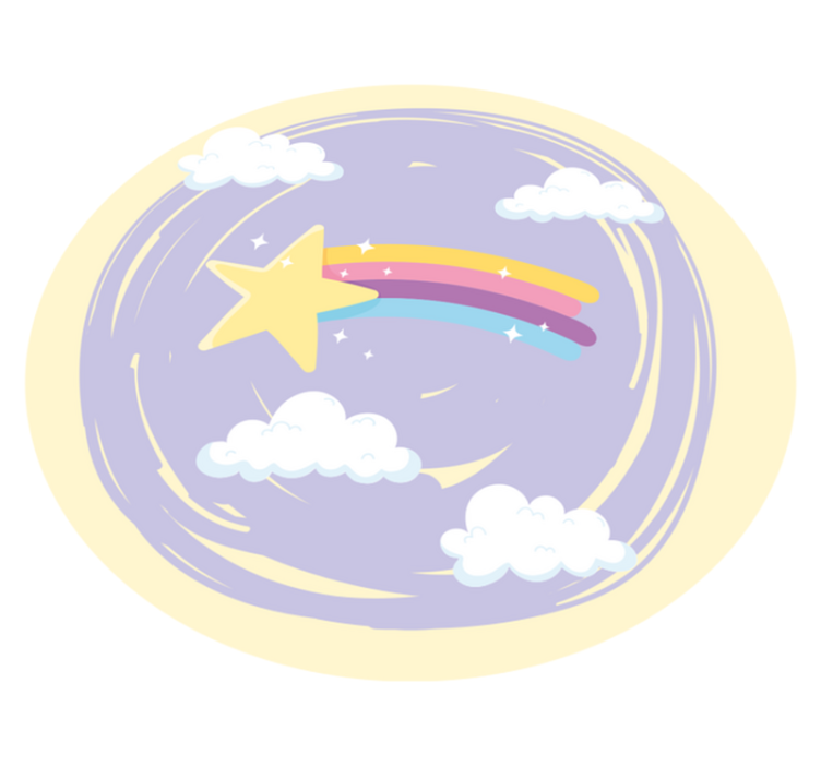 Natthimlens magi Vinylmatta Barn - Tenstickers