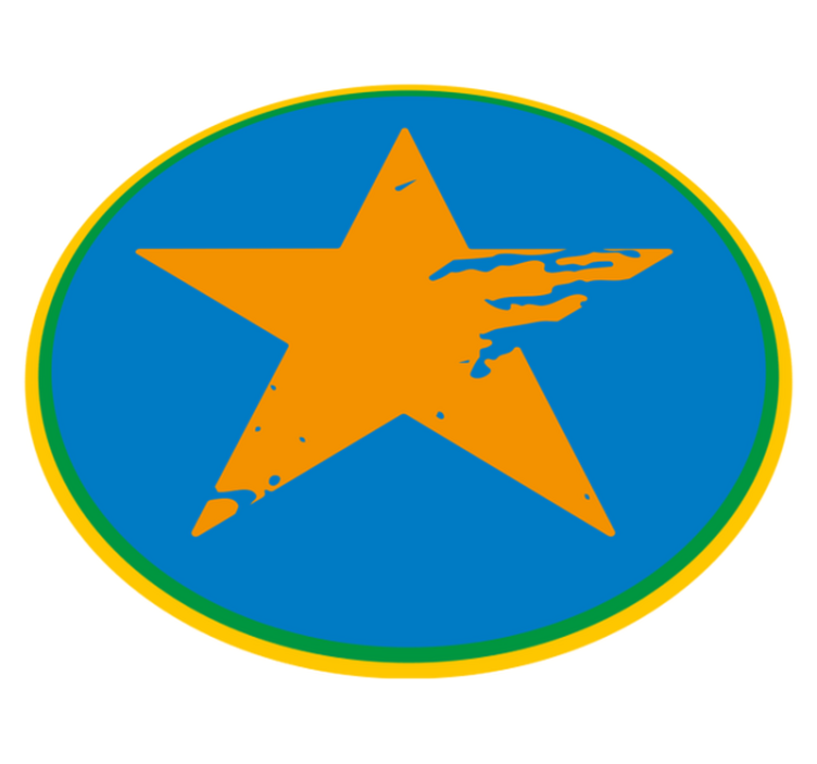 Blå stjärna accent Andra Vinylmattor - Tenstickers