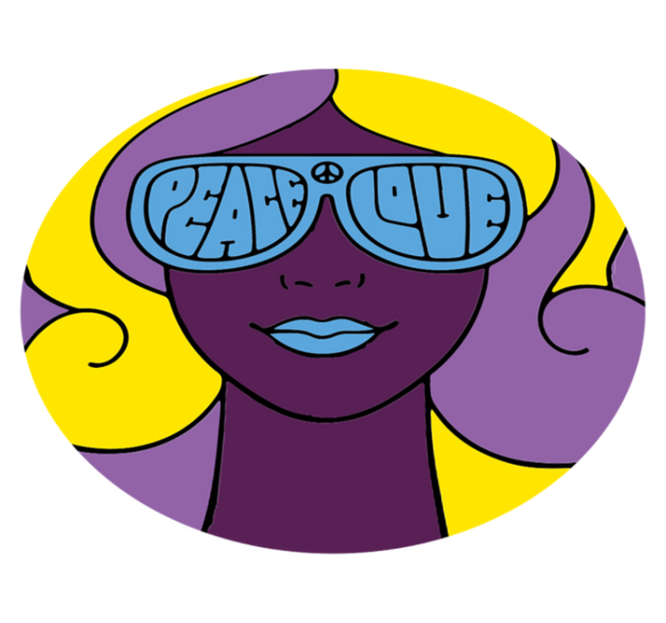 Fredskärleksikonen Vinylmatta Ungdom - Tenstickers