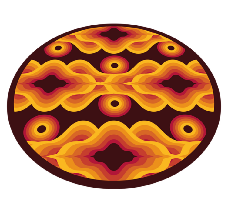 Vintage spiralmotiv Vinylmatta Mosaik - Tenstickers