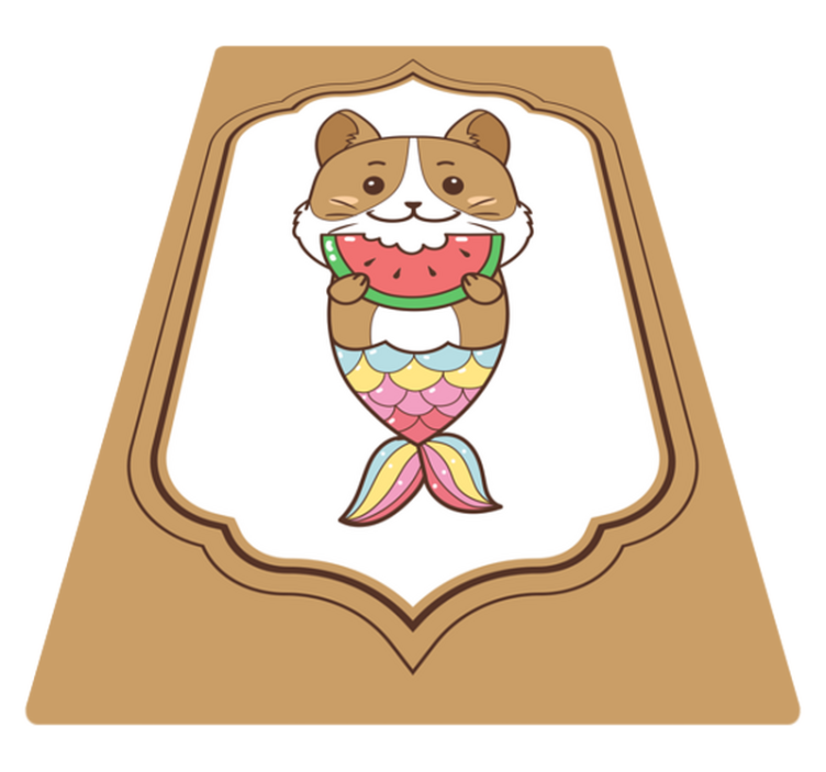 Söt sjöjungfrukaraktär Vinylmatta djur - Tenstickers