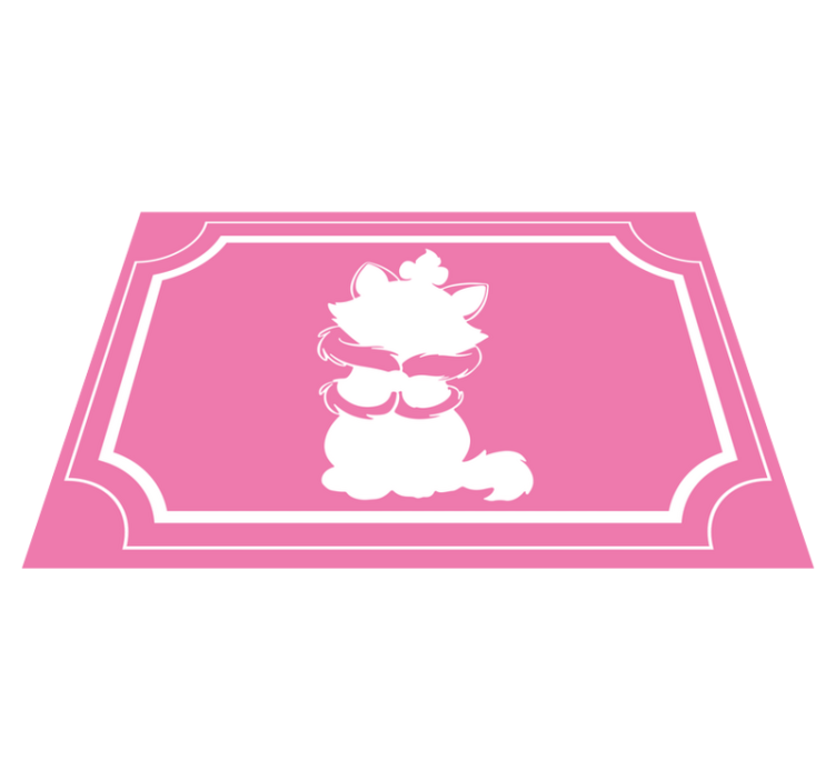 Söt katt siluett Andra Vinylmattor - Tenstickers