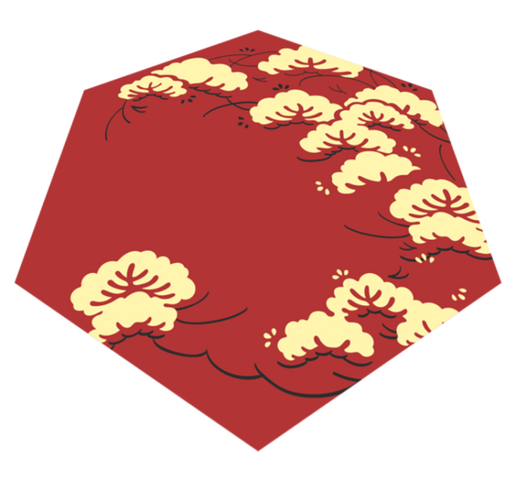 Molnblommönster Vinylmatta blommor och växter - Tenstickers