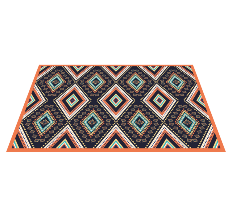 Geometrisk etnisk orientalisk mönster sovrumsmatta - Tenstickers