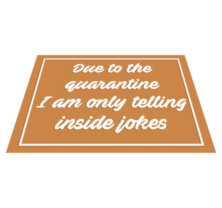 Karantän rolig välkomnande modern matta - Tenstickers