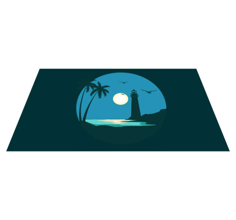 Kustnära fyrscen Vinylmatta natur - Tenstickers