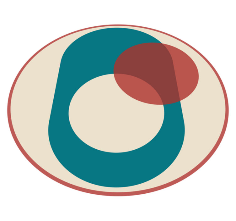 Cirklar i harmoni Vinylmatta modern - Tenstickers