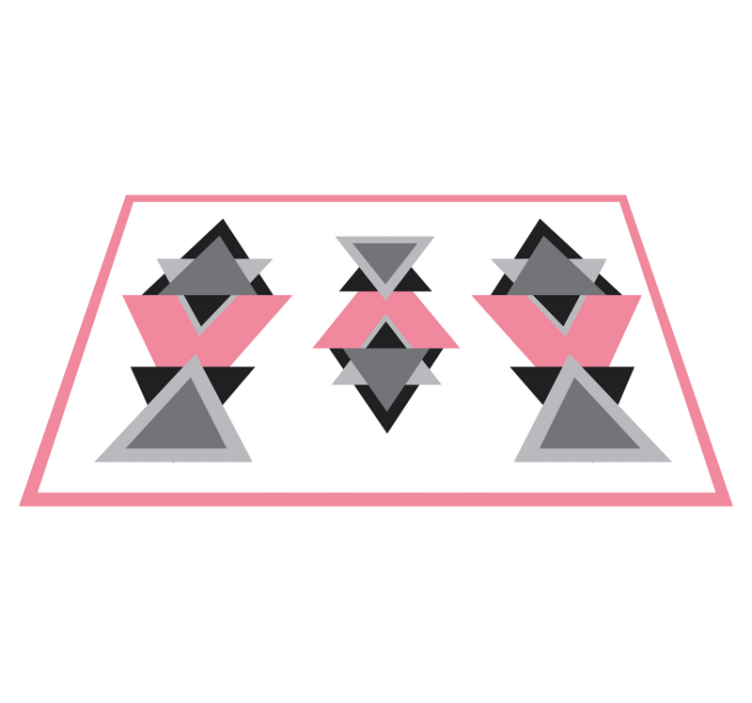 Triangulära former blandas Vinylmatta geometrisk - Tenstickers