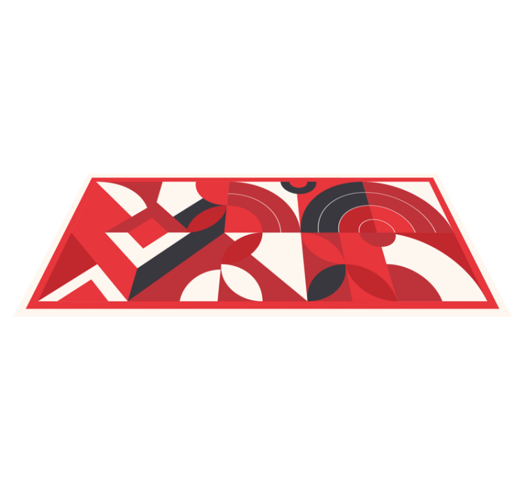 Djärva abstrakta former Vinylmatta geometrisk - Tenstickers