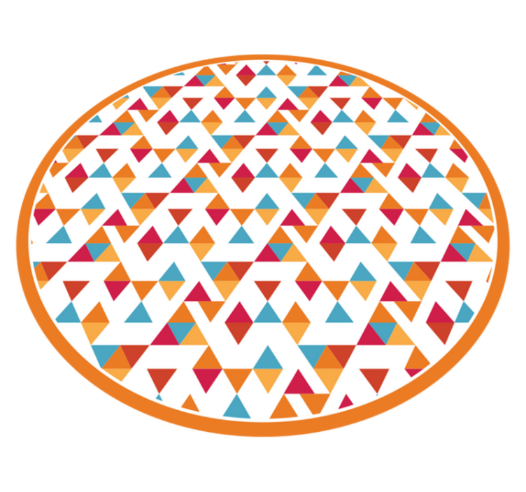 Färgglada triangulära former Vinylmatta geometrisk - Tenstickers