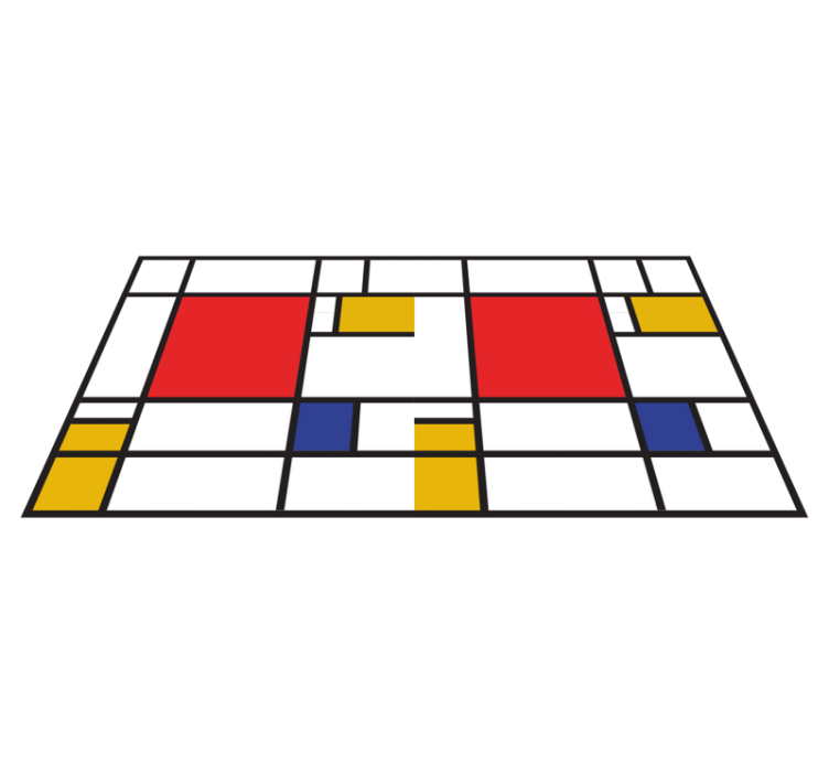Mondrian konst geometriska mattor - Tenstickers