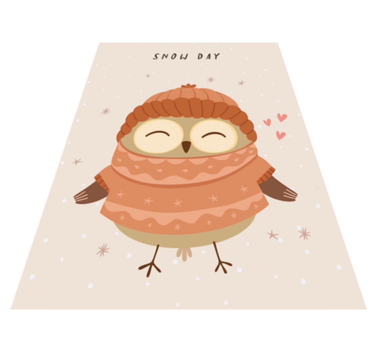 Snöuggla berlock Vinylmatta daghem - Tenstickers