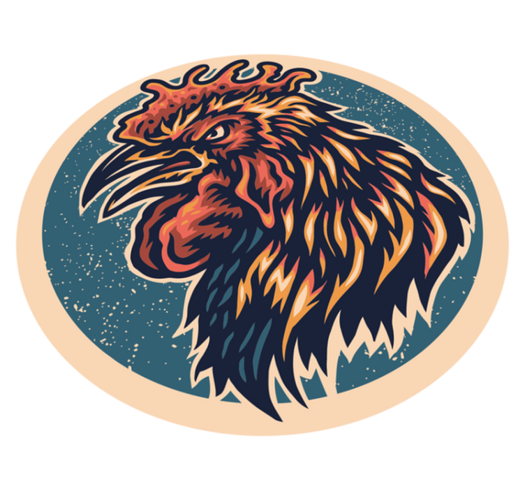 Tupphuvudillustration Vinylmatta Ungdom - Tenstickers