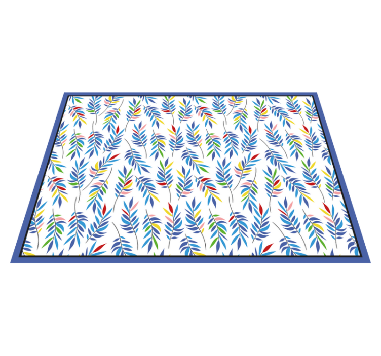 Flerfärgad mosaik lite blad kakel matta - Tenstickers