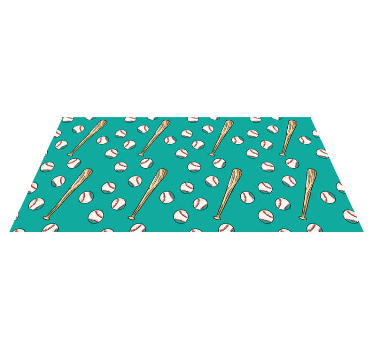 Basebollmönster kul Vinylmatta spel - Tenstickers