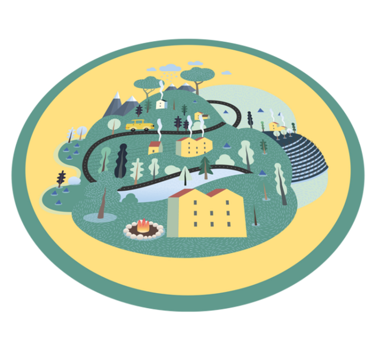 Lekfull landskapsresa Vinylmatta vägar - Tenstickers