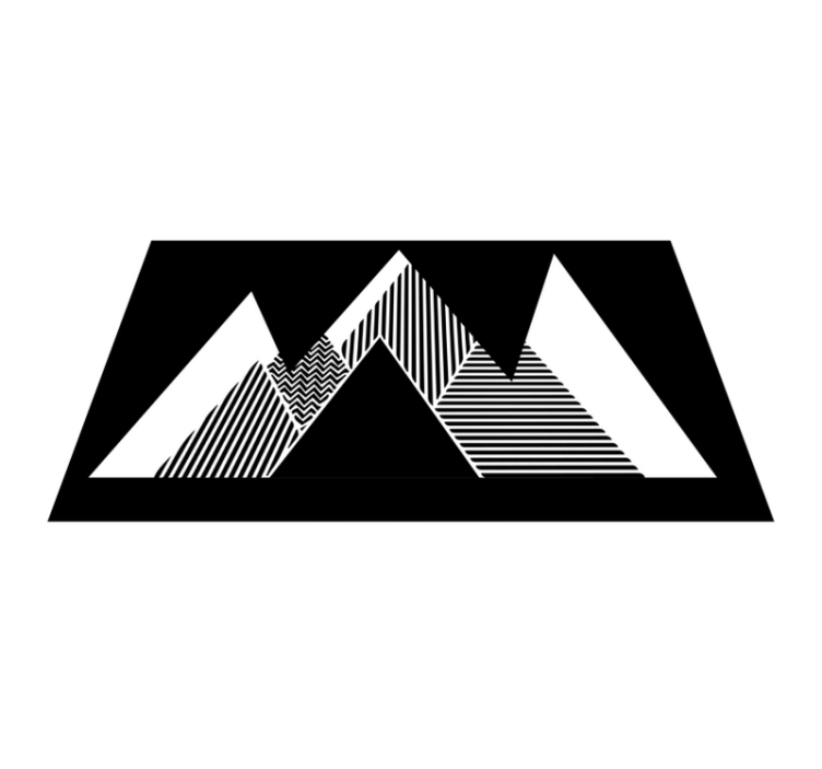 Snyggt sicksackmönster Vinylmatta geometrisk - Tenstickers