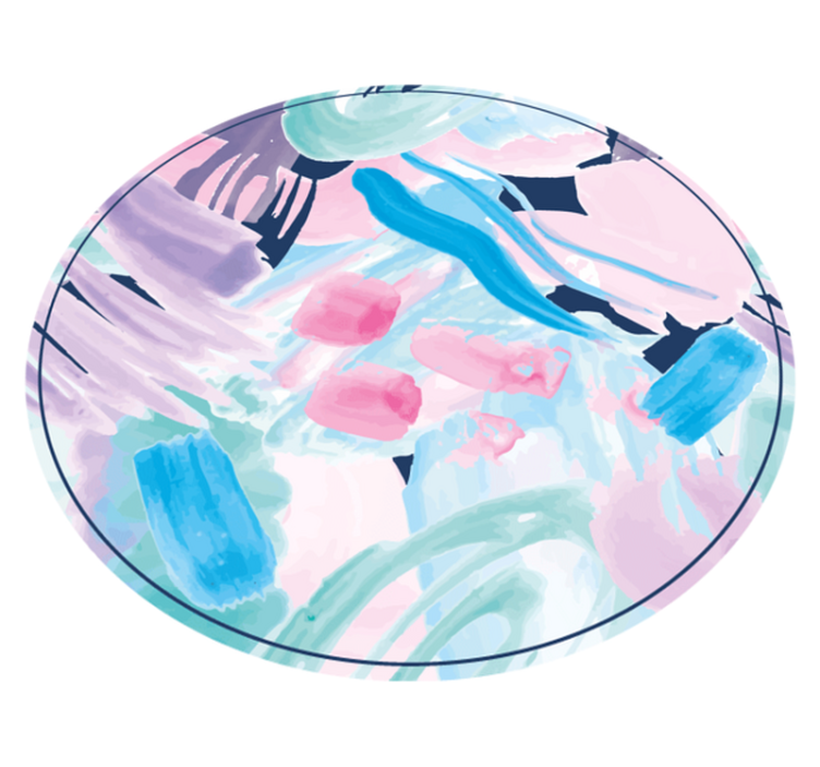 Färgglad abstrakt konst Vinylmatta minimalistisk - Tenstickers