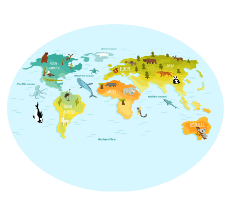 Färgstark design med typiska djurmatta - Tenstickers