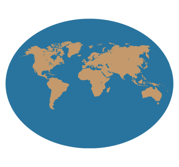 Geografisk upptäckt Vinylmatta Världskarta - Tenstickers