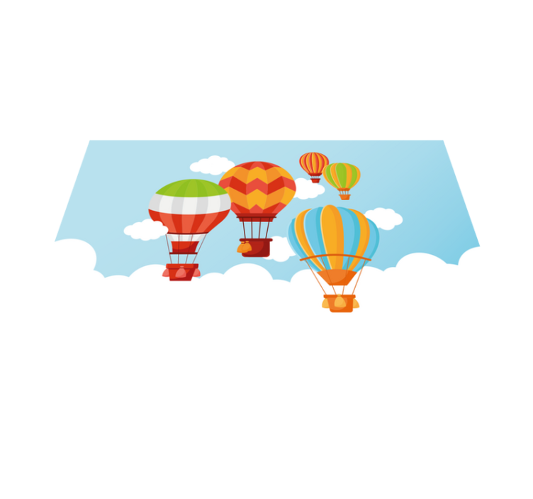 Färgglad varmluft Andra Vinylmattor - Tenstickers