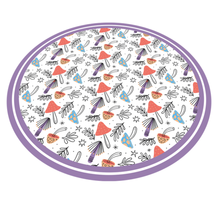 Färgglada svampar groddar Vinylmatta natur - Tenstickers