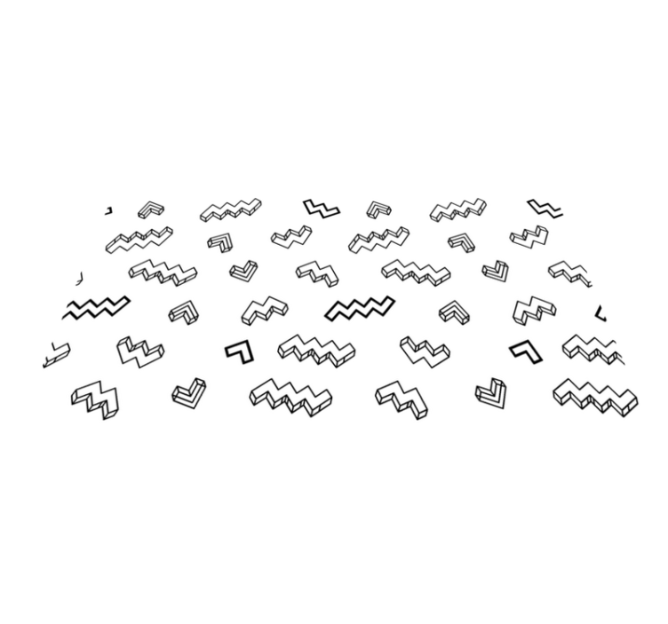 Djärva kantiga mönster Andra Vinylmattor - Tenstickers