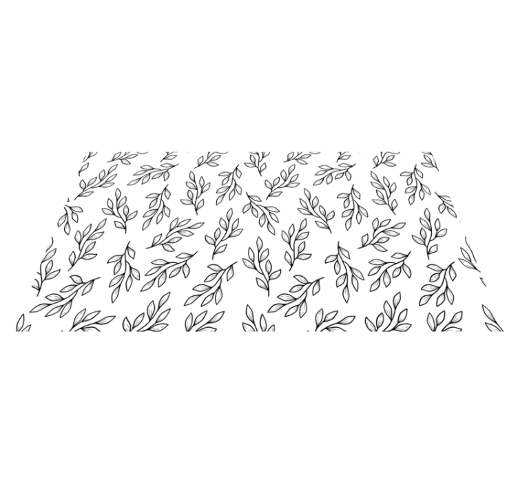 Lövigt grenmönster Vinylmatta natur - Tenstickers