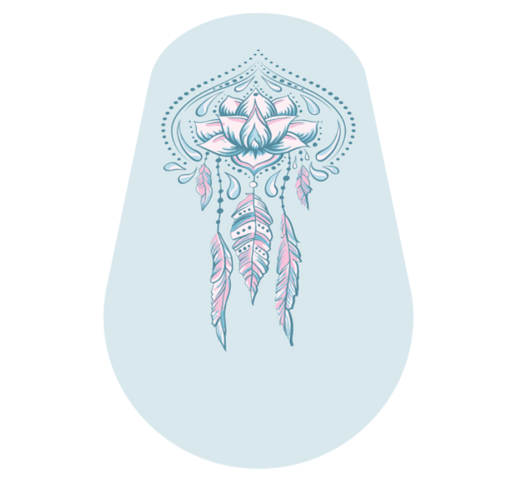 Lotusblomma från vinylmattan i mandala på sidan - Tenstickers