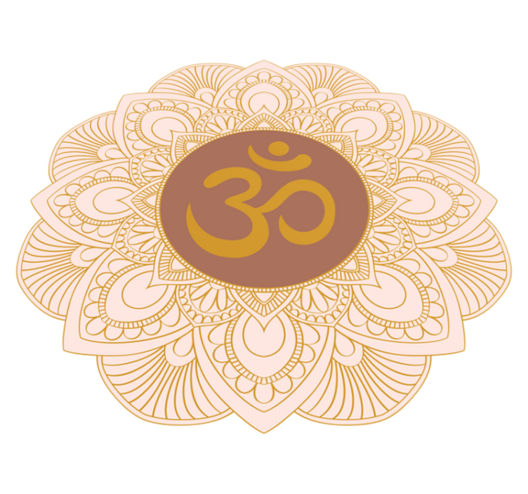 Om meditation symbol mandala design vinyl matta - Tenstickers